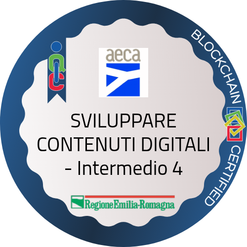 SVILUPPARE CONTENUTI DIGITALI - Intermedio 4